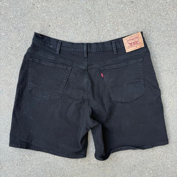 Vintage Y2K Levi’s 922 Black Denim Mom Jean Shorts 22W Plus Size - Picture 1 of 11